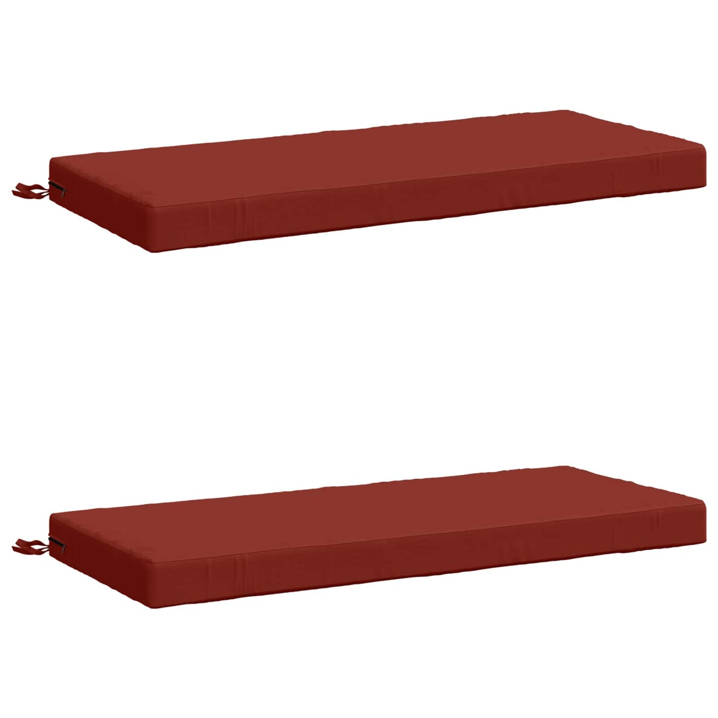 2-Piece Bench Cushions SOEST 2 pcs 100% Polyester Red