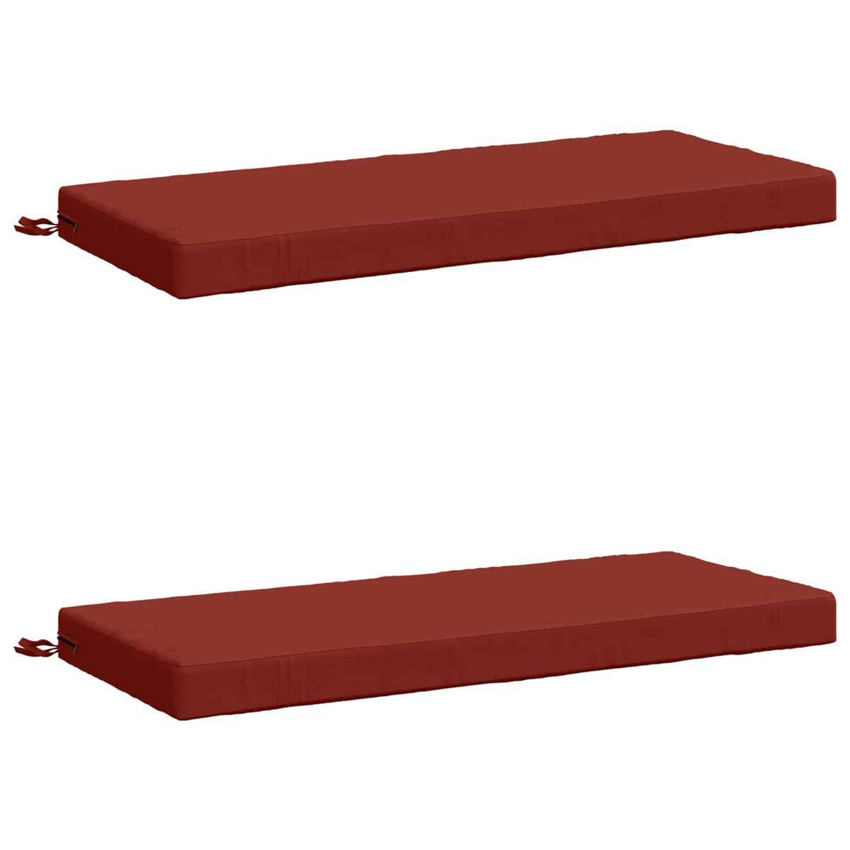 Bench Cushions SOEST 2 pcs 100% Polyester Red 110 x 50 x 8 cm