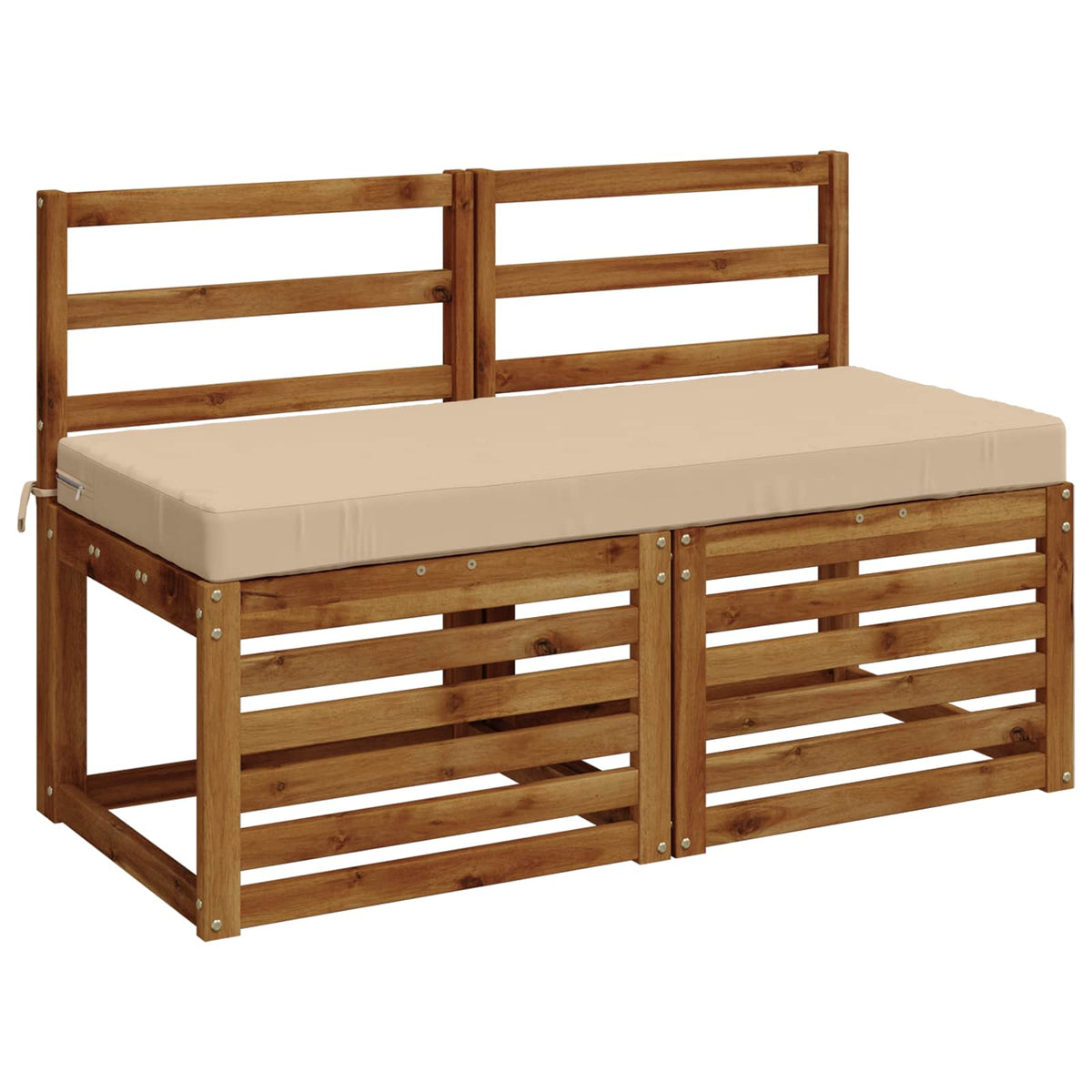Bench Cushion SOEST 100% Polyester Cream 110 x 50 x 8 cm