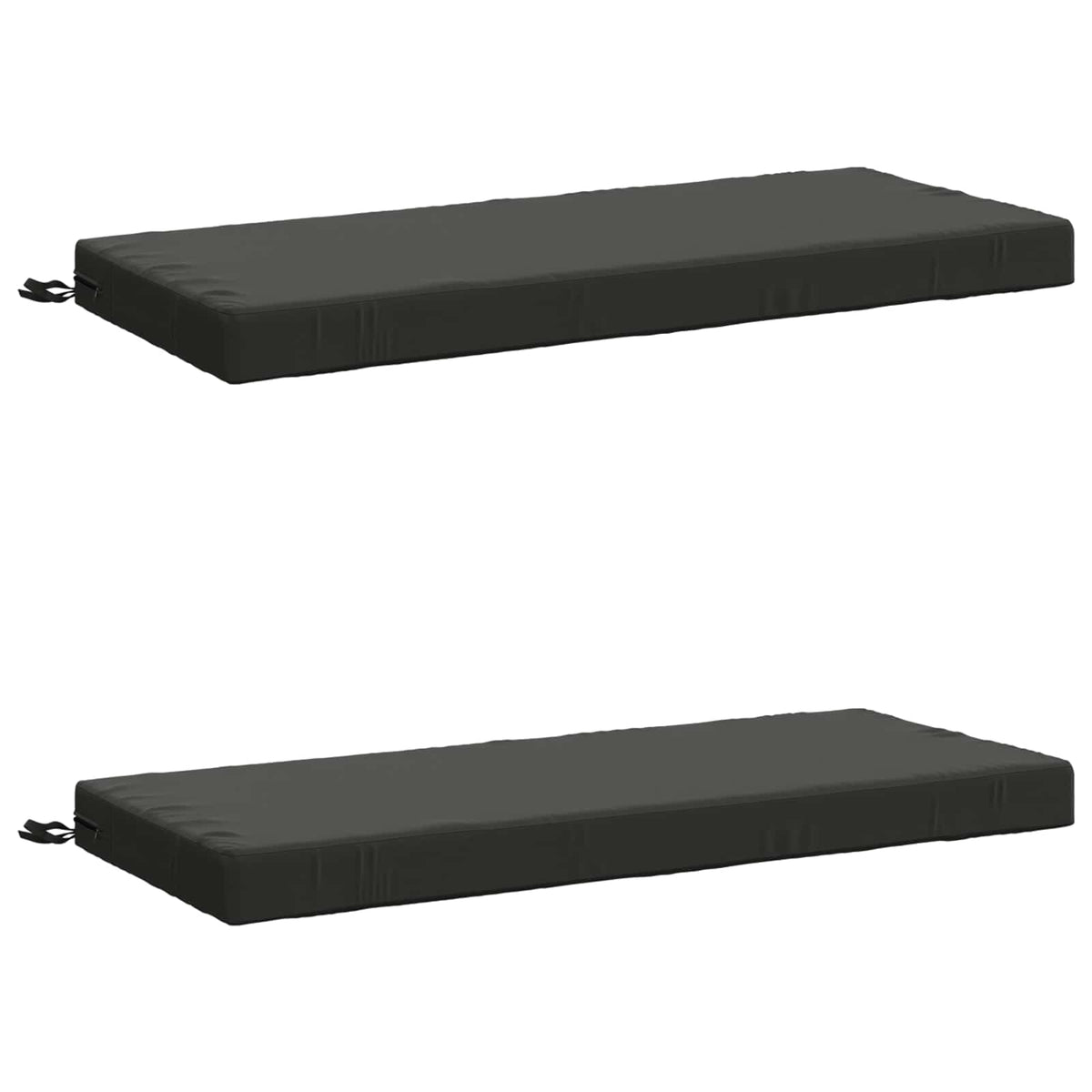 2-Piece Bench Cushions SOEST 2 pcs 100% Polyester Anthracite