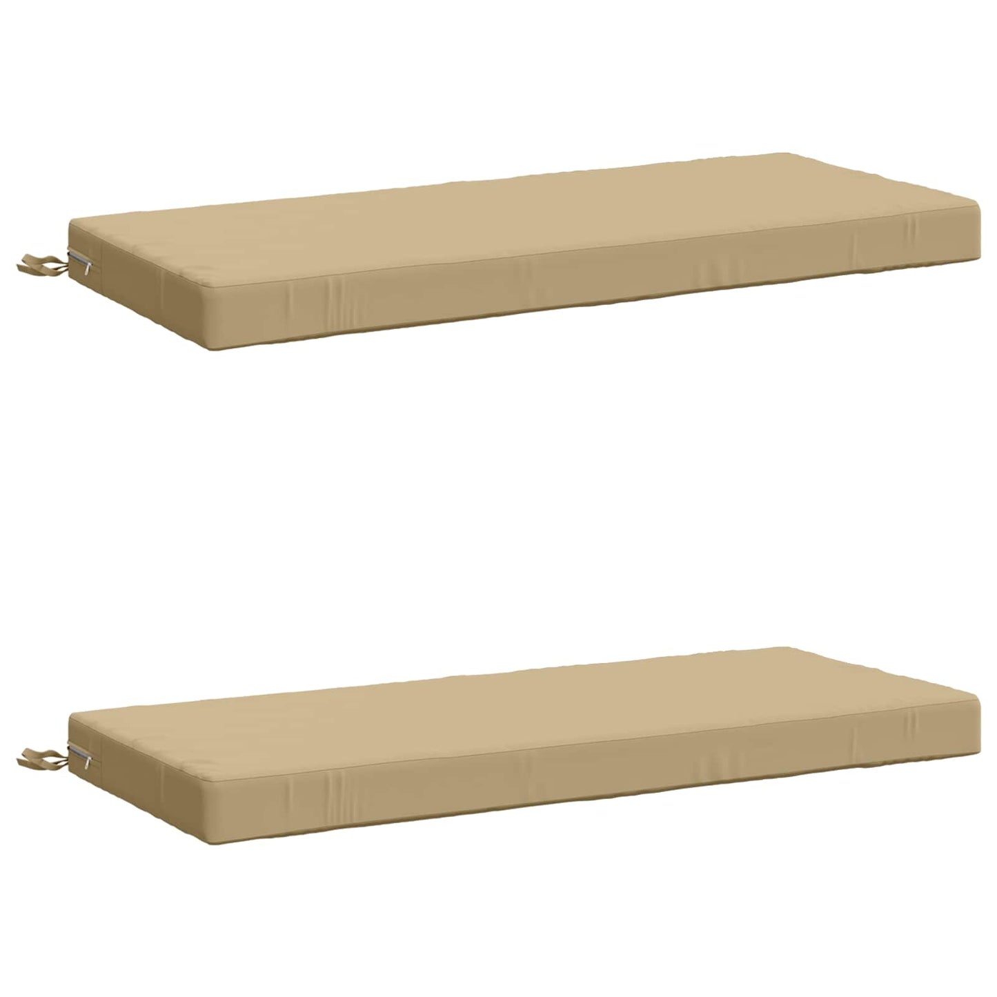 2-Piece Bench Cushions SOEST 2 pcs 100% Polyester Beige
