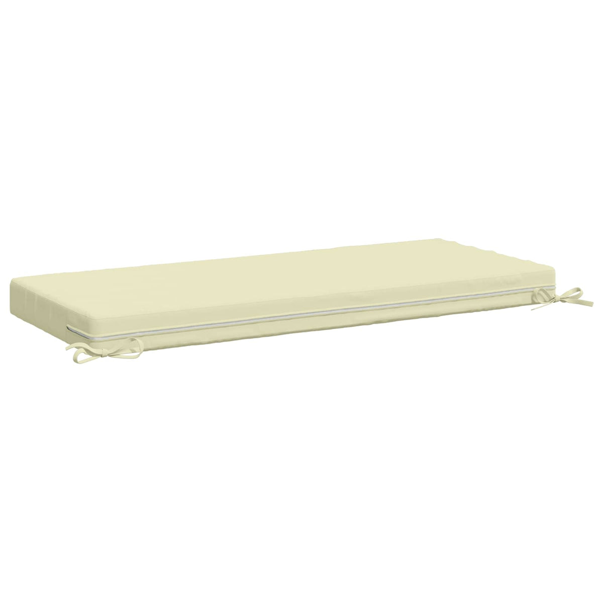 Bench Cushion SOEST 100% Polyester Cream 110 x 50 x 8 cm