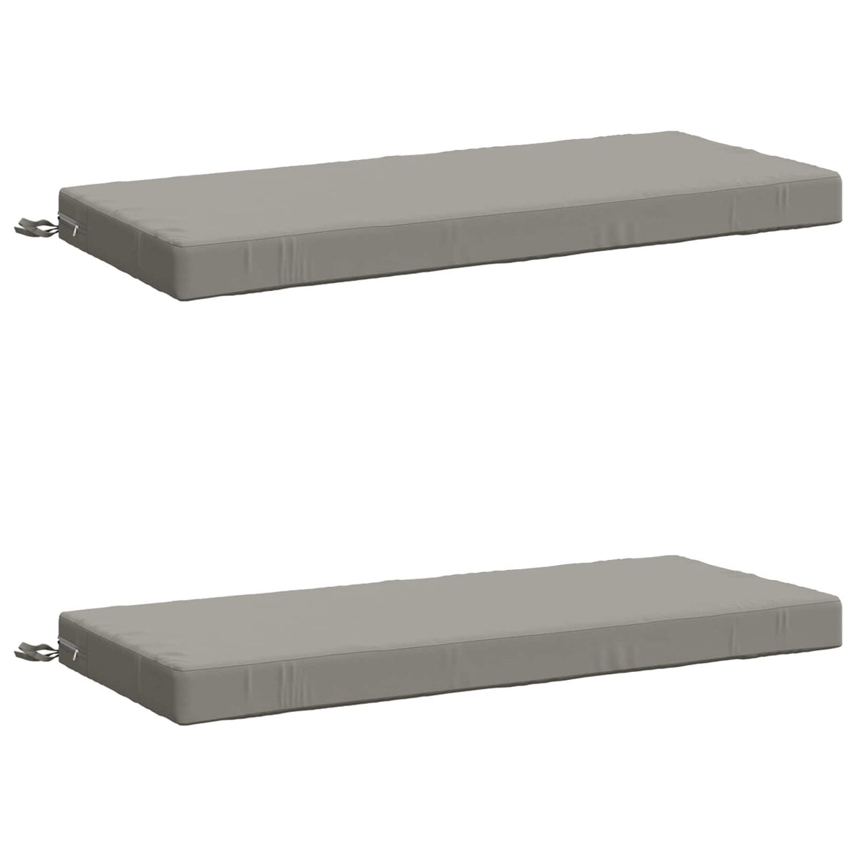 2-Piece Bench Cushions SOEST 2 pcs 100% Polyester Grey