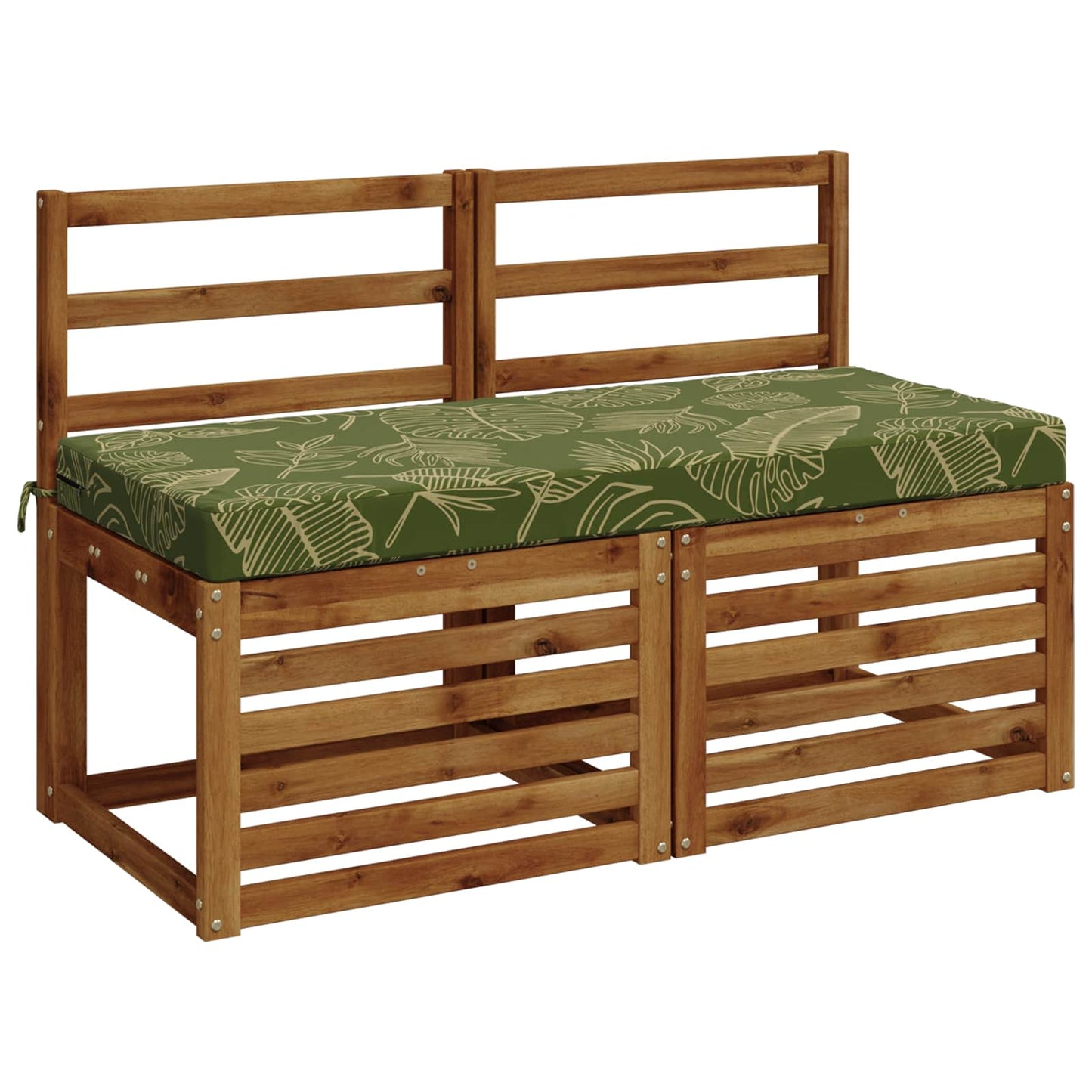 Bench Cushion SOEST 100% Polyester Leaf Design 110 x 50 x 8 cm