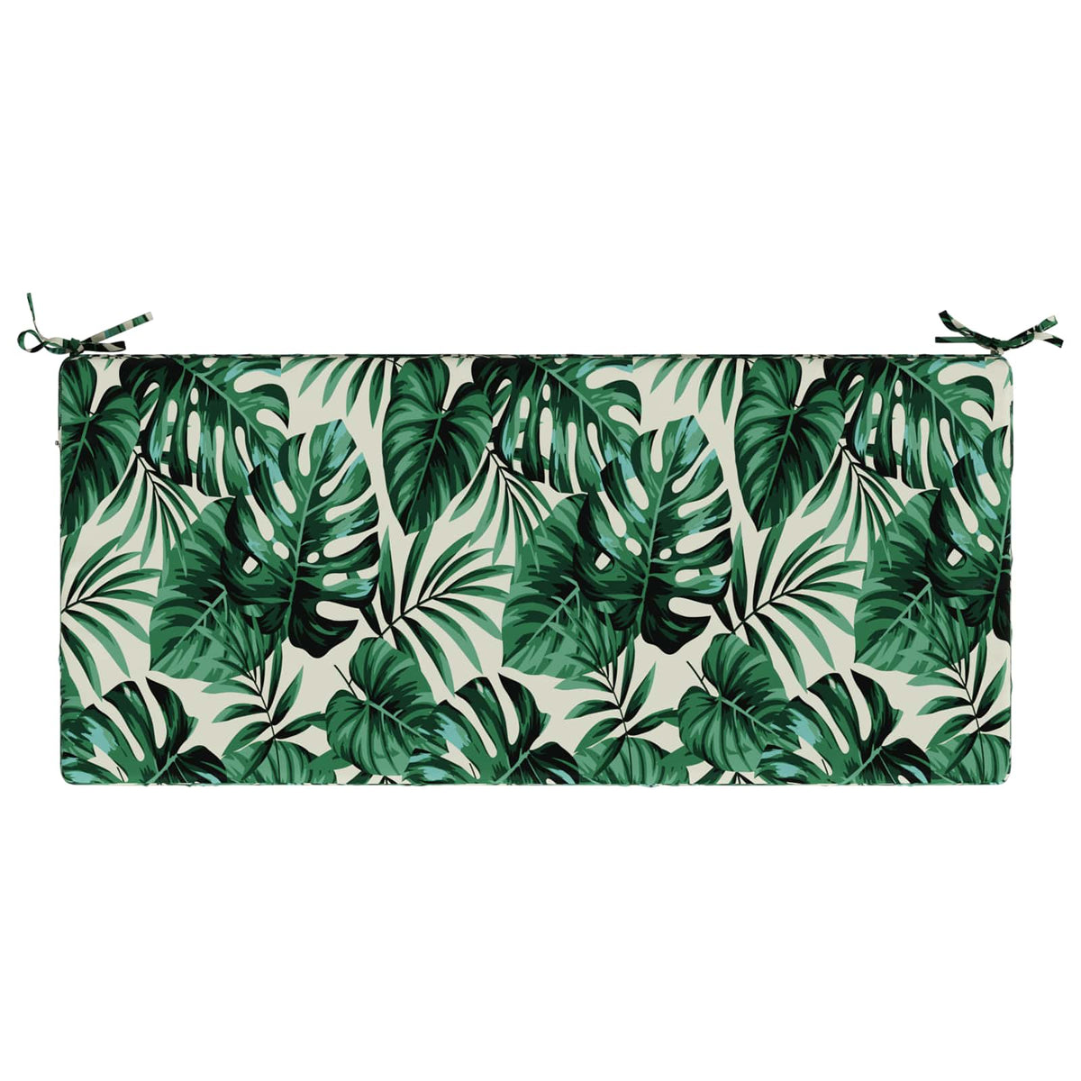 Bench Cushion SOEST 100% Polyester Leaf Pattern 110 x 50 x 8 cm