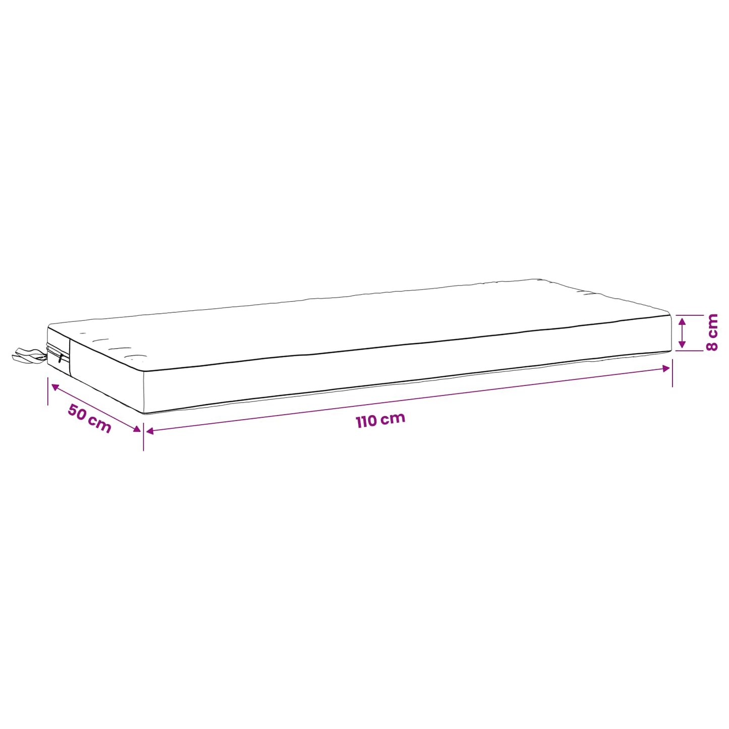 2-Piece Bench Cushions SOEST 2 pcs 100% Polyester Red