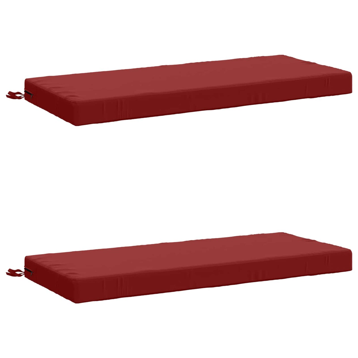 2-Piece Bench Cushions SOEST 2 pcs 100% Polyester Wine Red