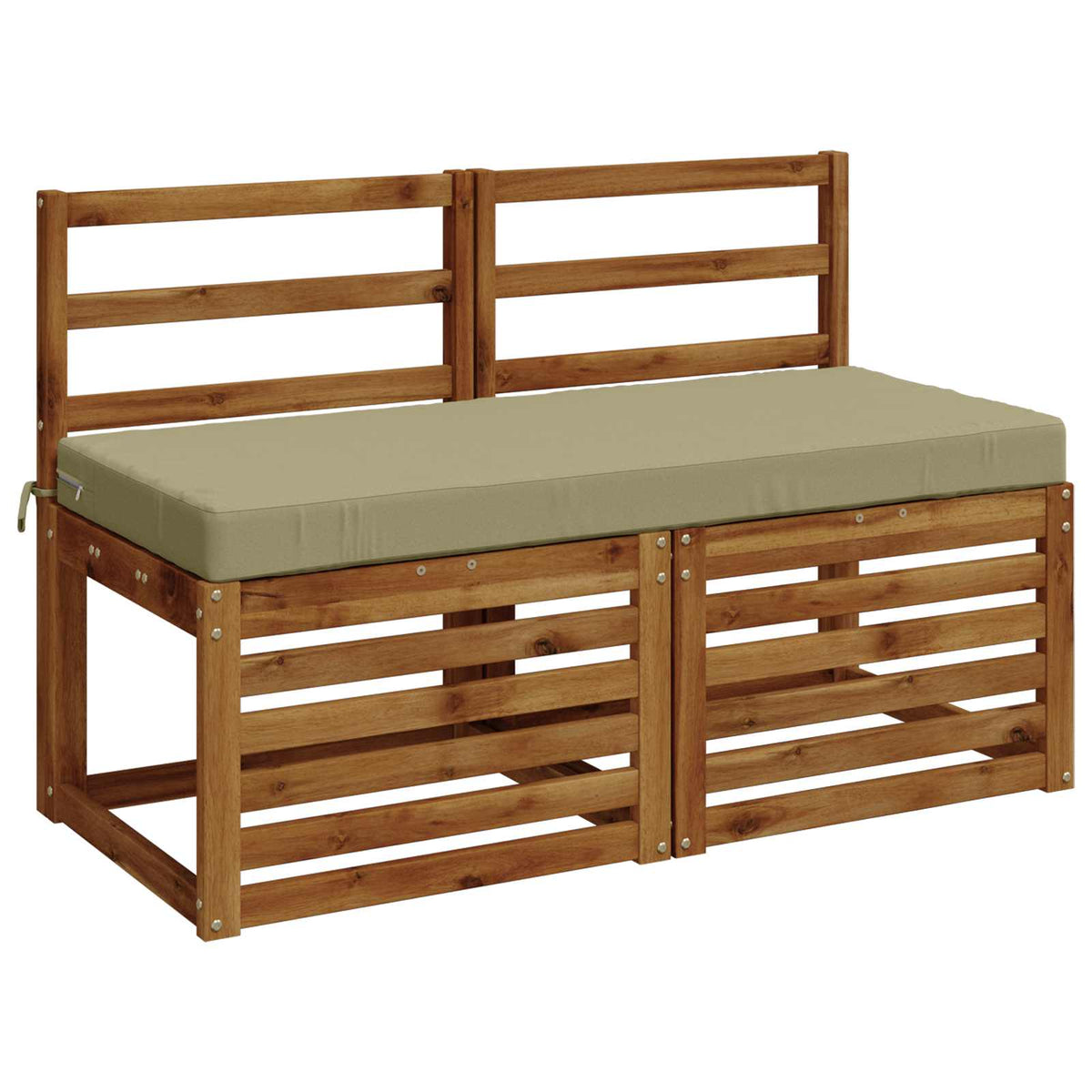Bench Cushion SOEST 100% Polyester Light Green 120 x 50 x 8 cm