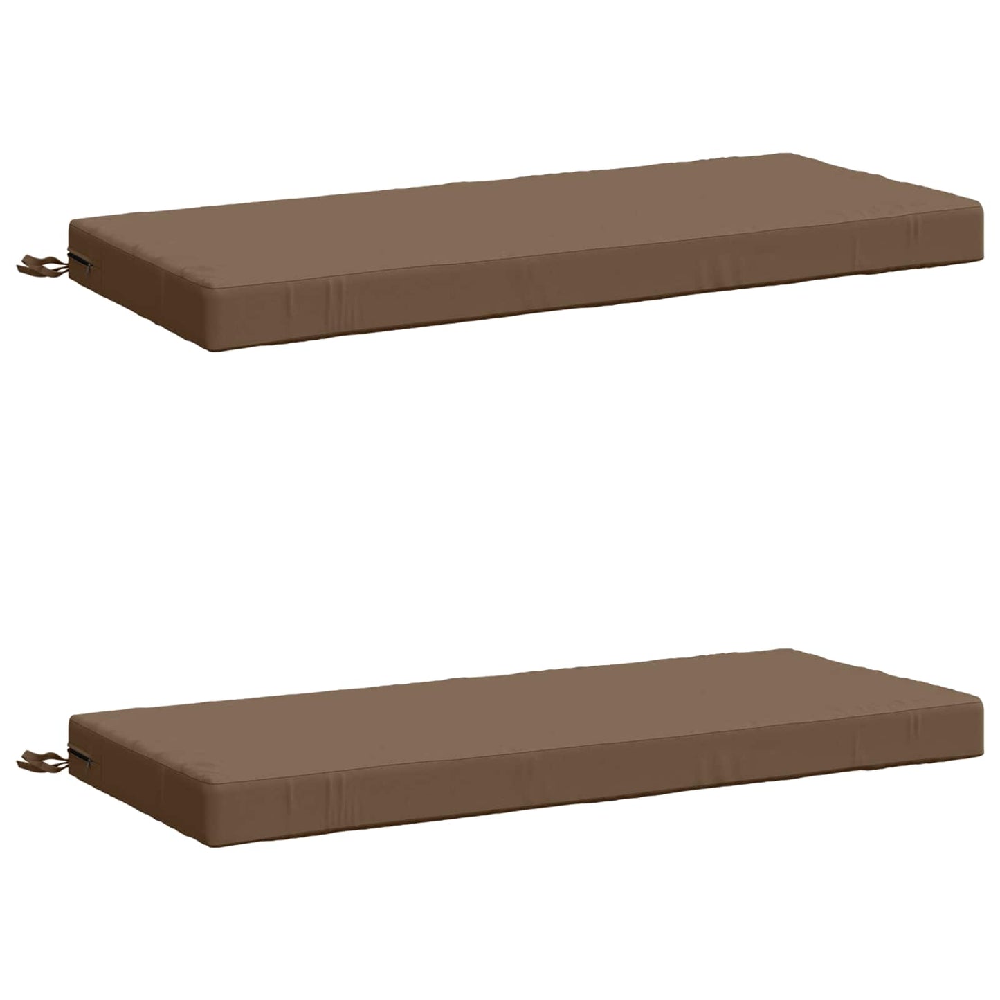2-Piece Bench Cushions SOEST 2 pcs 100% Polyester Taupe