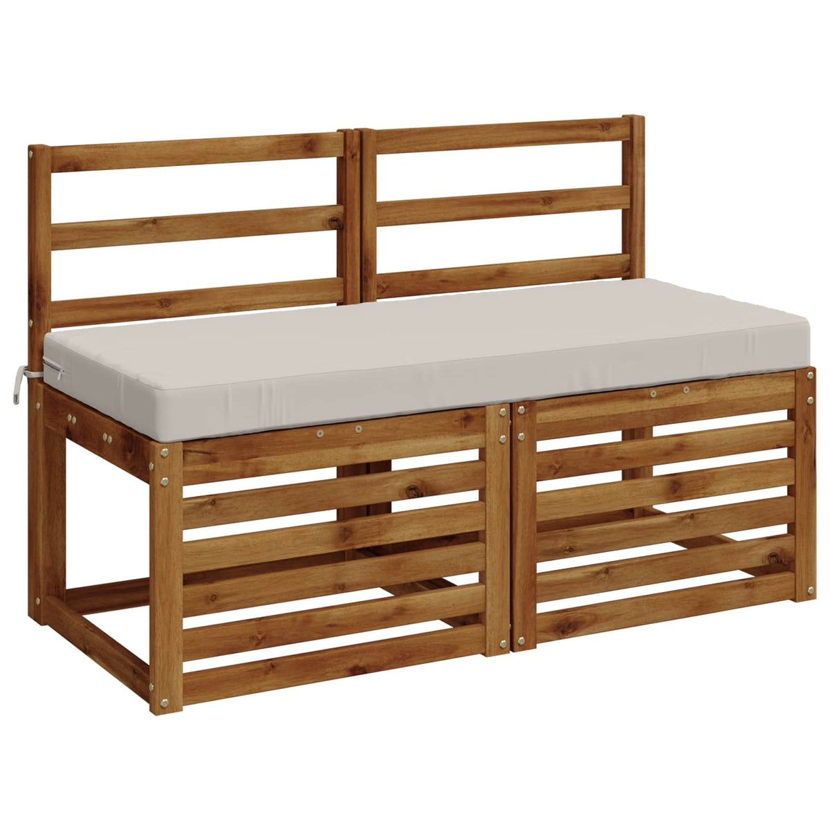 Bench Cushion SOEST 100% Polyester White 120 x 50 x 8 cm