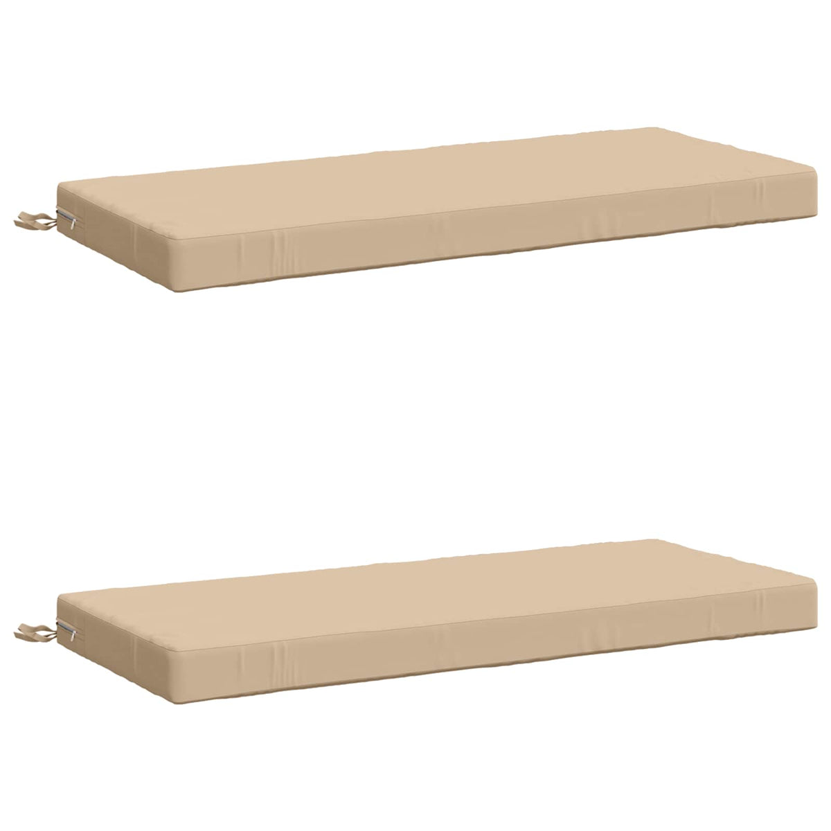 2-Piece Bench Cushions SOEST 2 pcs 100% Polyester Cream