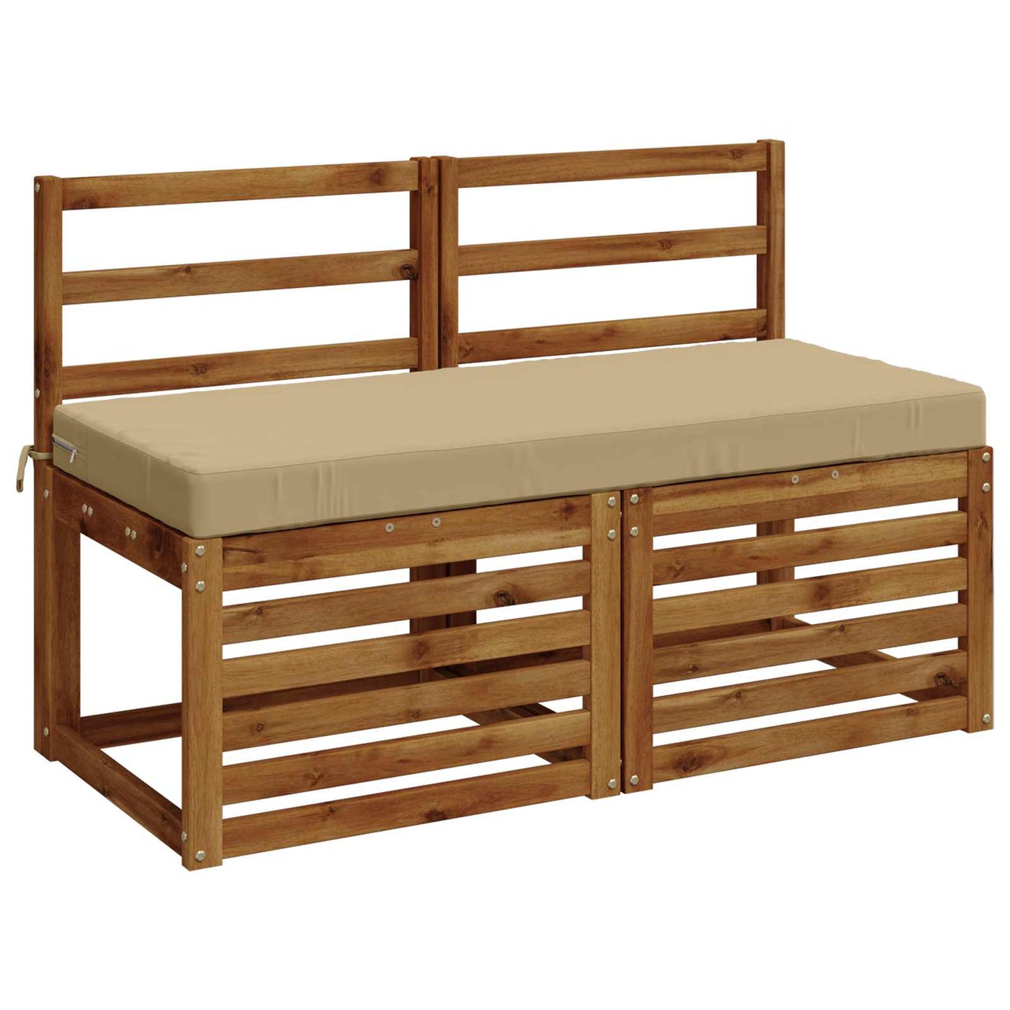Bench Cushion SOEST 100% Polyester Beige 120 x 50 x 8 cm