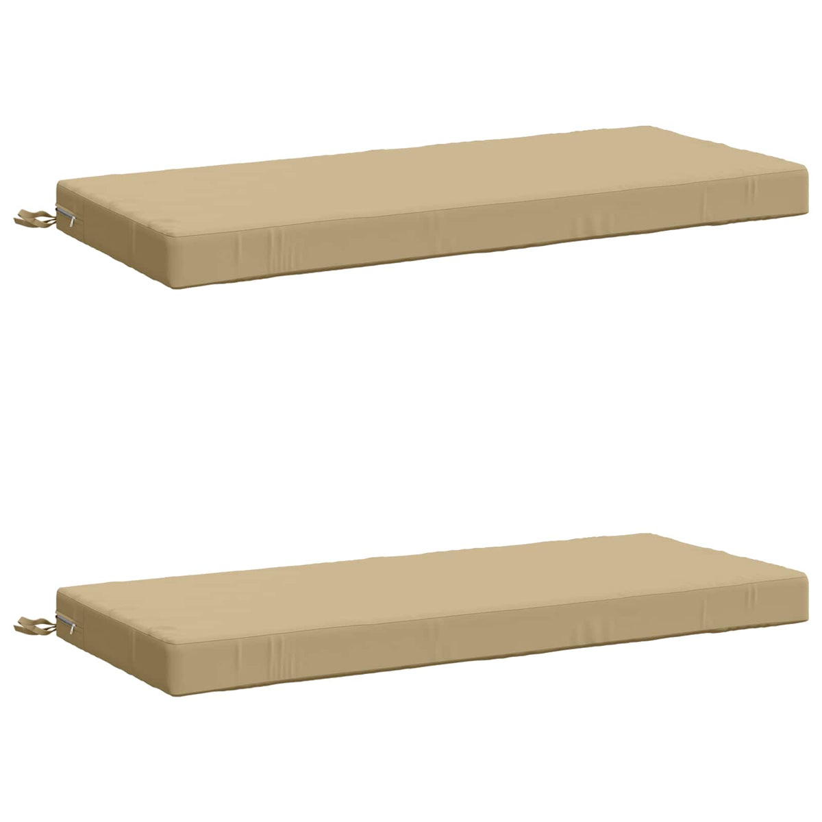 Bench Cushions SOEST 2 pcs 100% Polyester Beige 120 x 50 x 8 cm