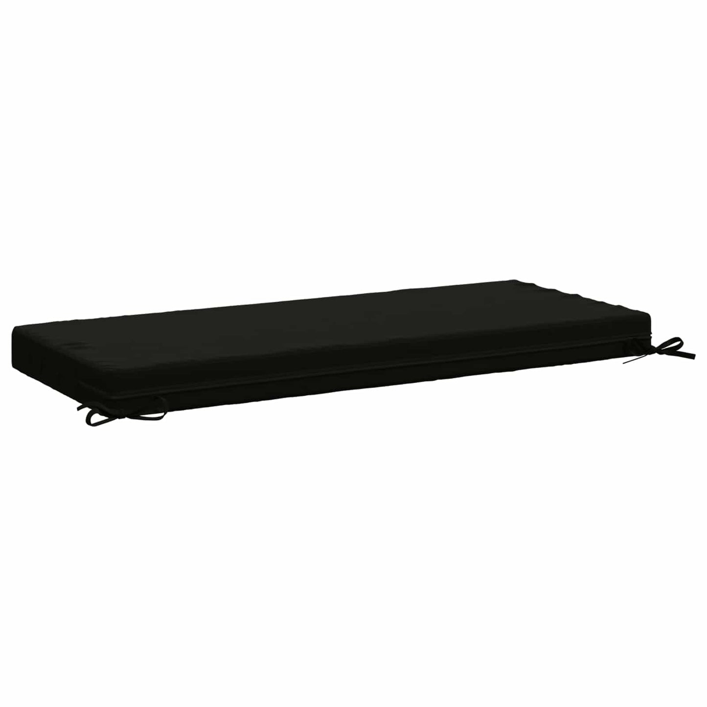 Bench Cushion SOEST 100% Polyester Black 120 x 50 x 8 cm
