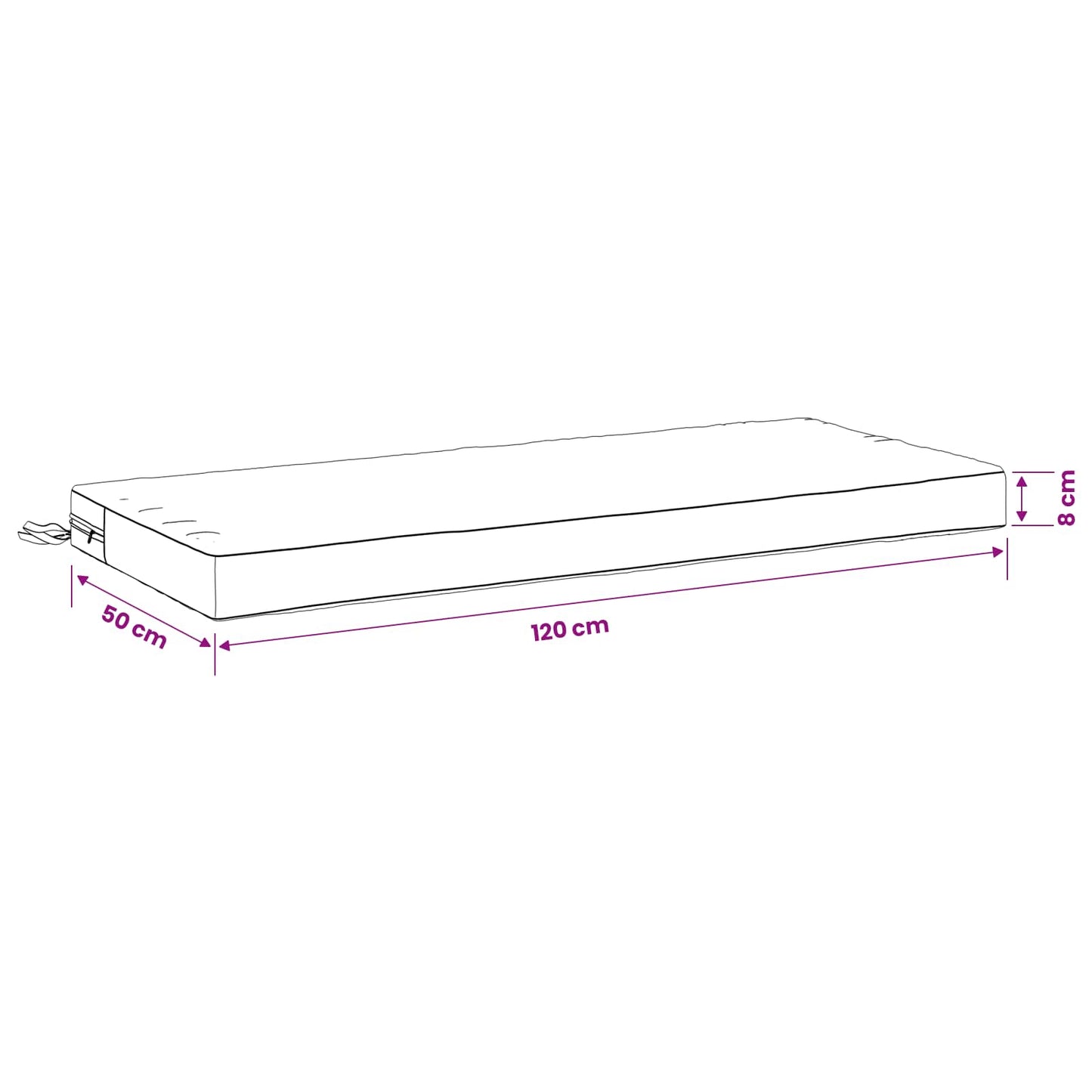 2-Piece Bench Cushions SOEST 2 pcs 100% Polyester Cream