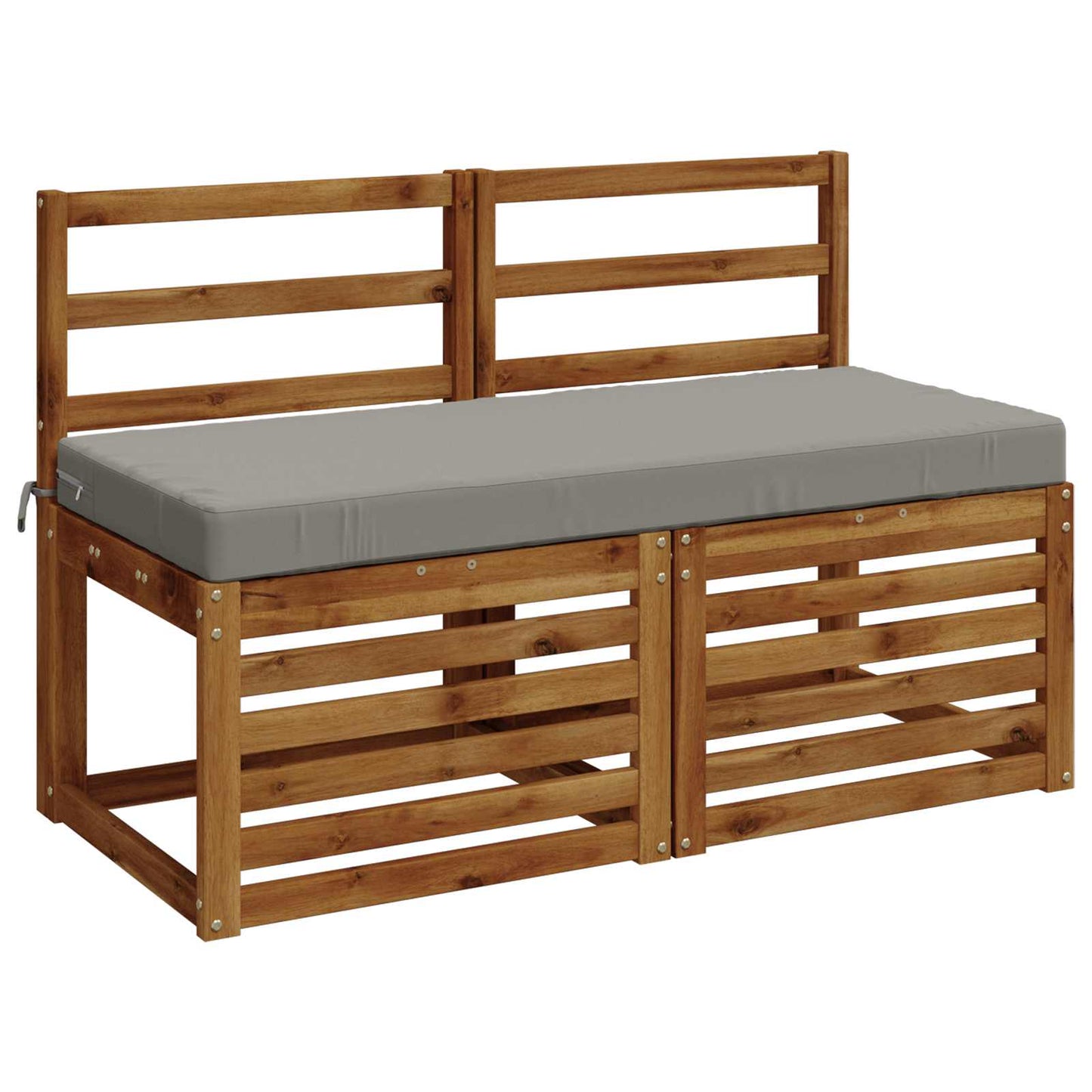 Bench Cushion SOEST 100% Polyester Grey 120 x 50 x 8 cm