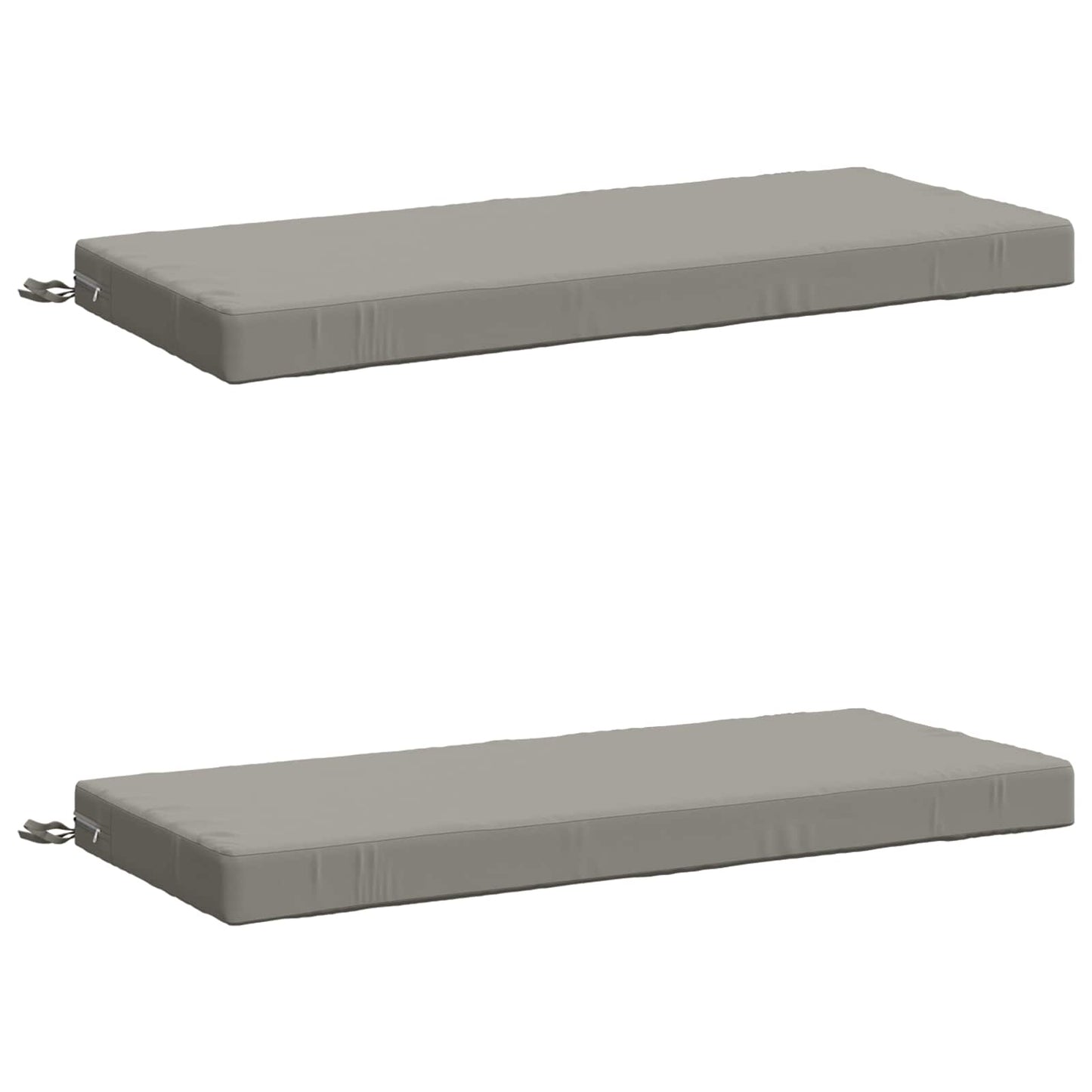 2-Piece Bench Cushions SOEST 2 pcs 100% Polyester Grey