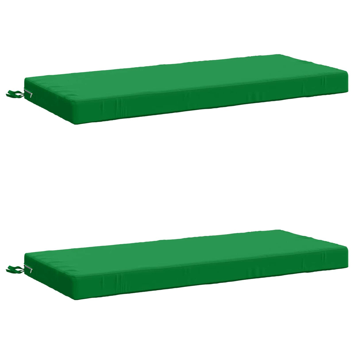Bench Cushions SOEST 2 pcs 100% Polyester Green 120 x 50 x 8 cm