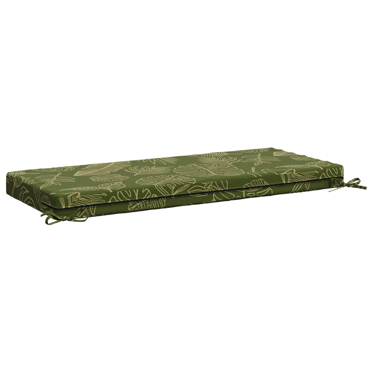 Bench Cushion SOEST 100% Polyester Leaf Design 120 x 50 x 8 cm