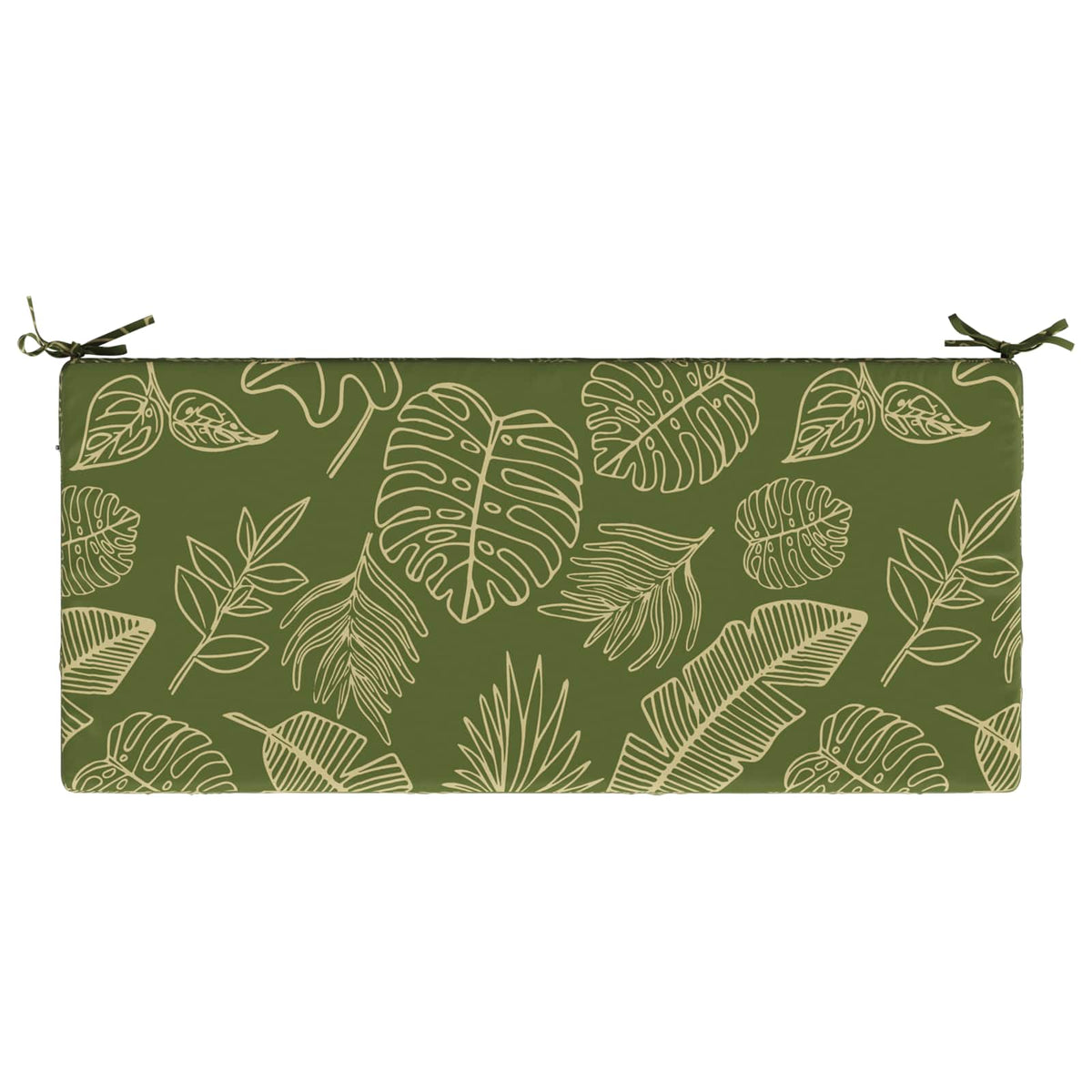 2-Piece Bench Cushions SOEST 2 pcs 100% Polyester Leaf Design