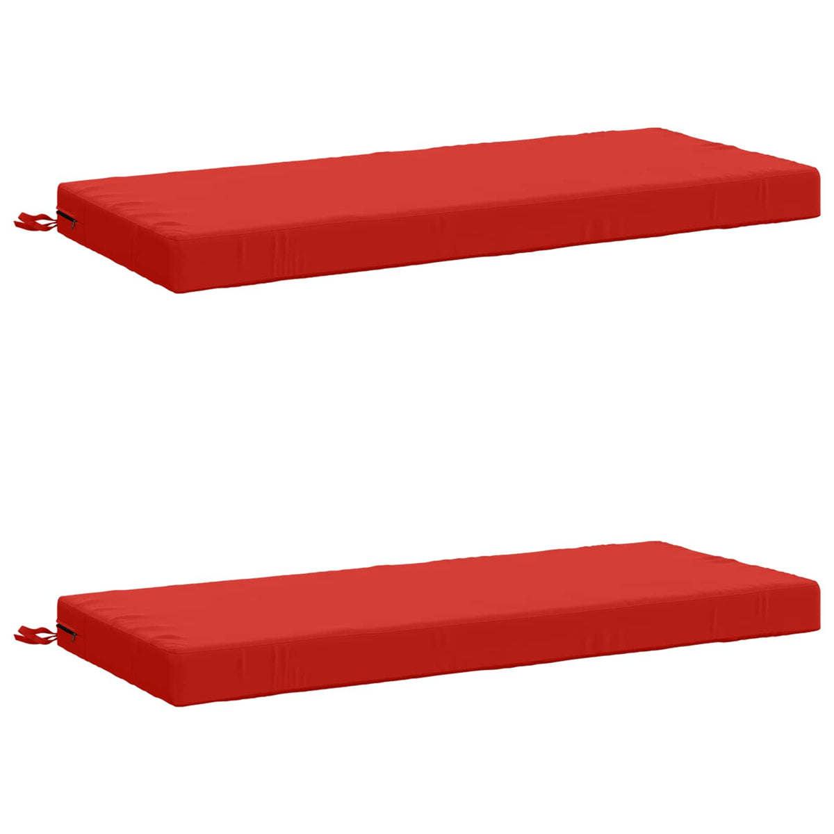 Bench Cushions SOEST 2 pcs 100% Polyester Red 120 x 50 x 8 cm