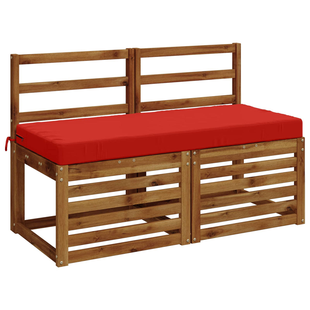 2-Piece Bench Cushions SOEST 2 pcs 100% Polyester Red