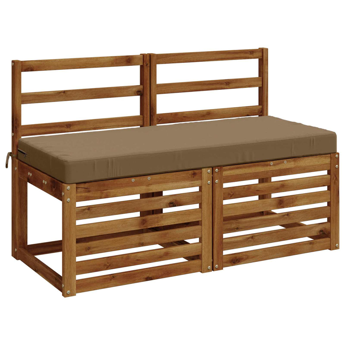 Bench Cushion SOEST 100% Polyester Taupe 120 x 50 x 8 cm