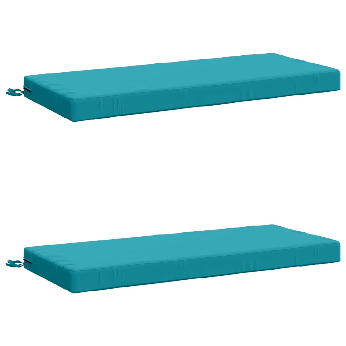 Bench Cushions SOEST 2 pcs 100% Polyester Turquoise