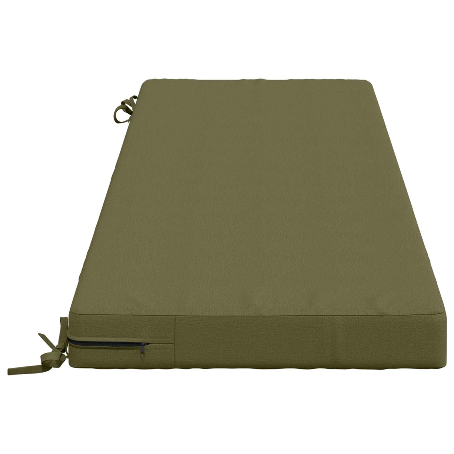 Bench Cushion SOEST 100% Polyester Olive Green 140 x 50 x 8 cm
