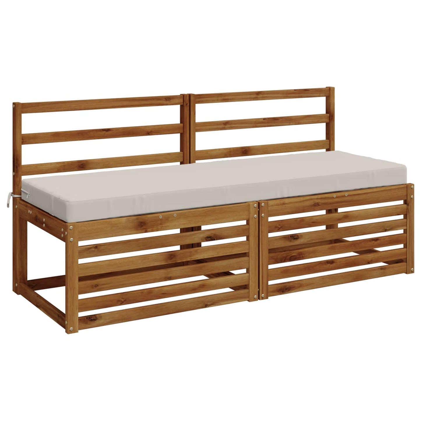 Bench Cushion SOEST 100% Polyester White 140 x 50 x 8 cm