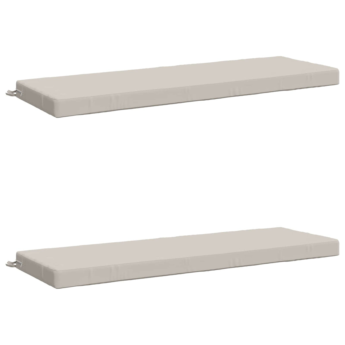 Bench Cushions SOEST 2 pcs 100% Polyester White 140 x 50 x 8 cm