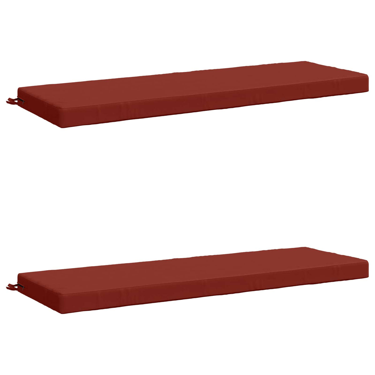 Bench Cushions SOEST 2 pcs 100% Polyester Red 140 x 50 x 8 cm
