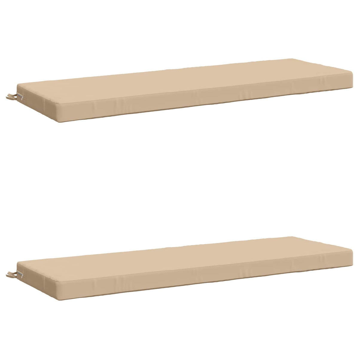 2-Piece Bench Cushions SOEST 2 pcs 100% Polyester Cream