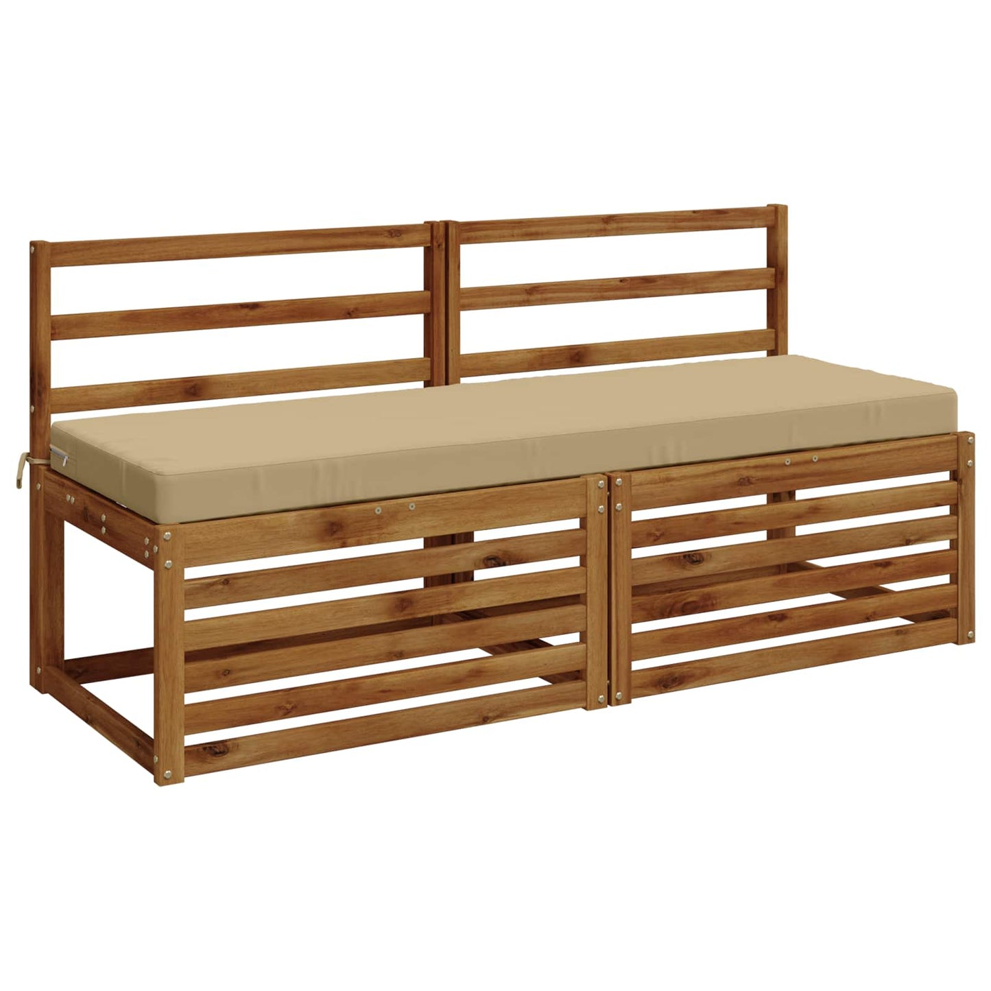 Bench Cushion SOEST 100% Polyester Beige 140 x 50 x 8 cm