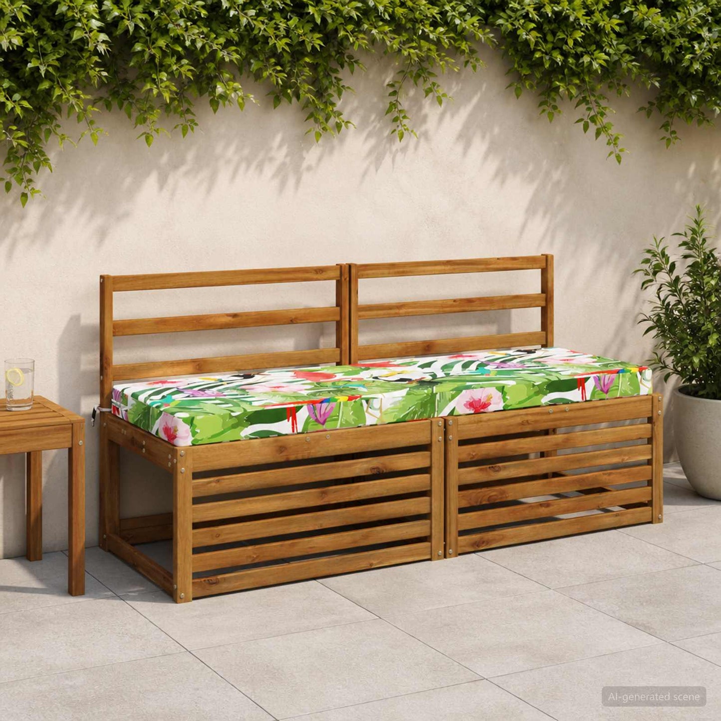 Bench Cushion SOEST 100% Polyester Multicolour 150 x 50 x 8 cm