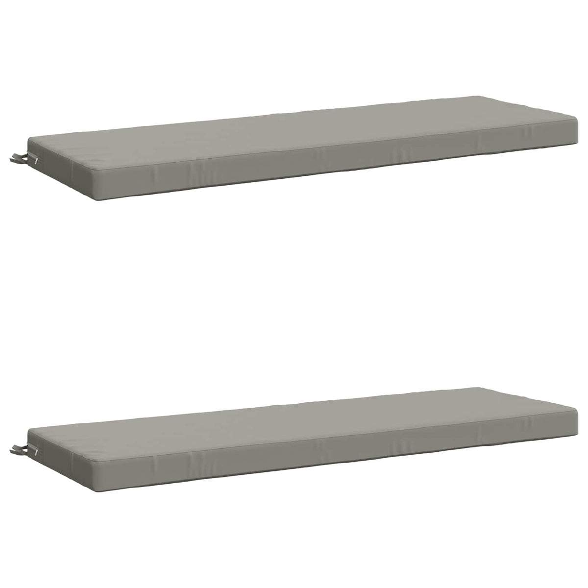 Bench Cushions SOEST 2 pcs 100% Polyester Grey 140 x 50 x 8 cm