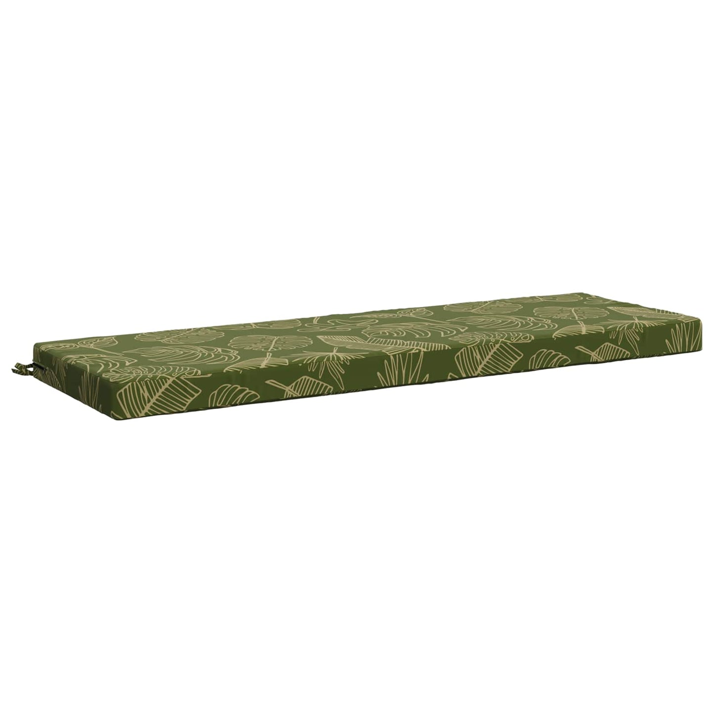 Bench Cushion SOEST 100% Polyester Leaf Design 140 x 50 x 8 cm
