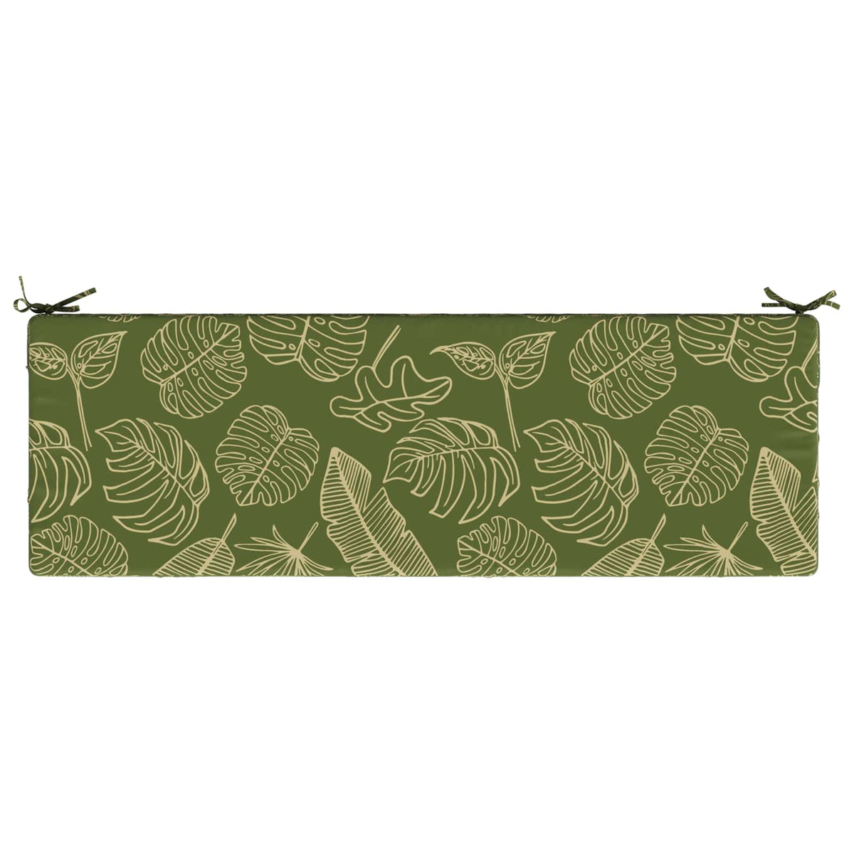 Bench Cushion SOEST 100% Polyester Leaf Design 140 x 50 x 8 cm