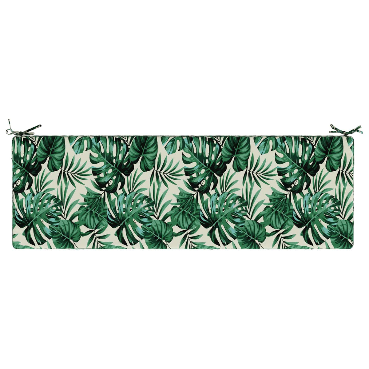 Bench Cushion SOEST 100% Polyester Leaf Pattern 140 x 50 x 8 cm
