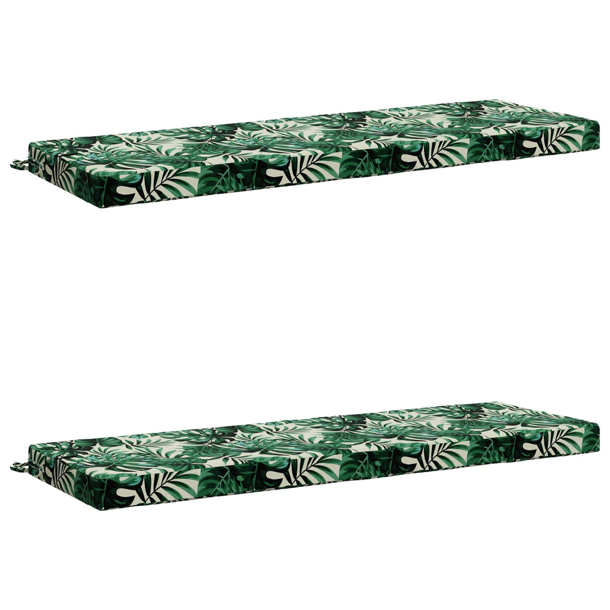 Bench Cushions SOEST 2 pcs 100% Polyester Leaf Pattern