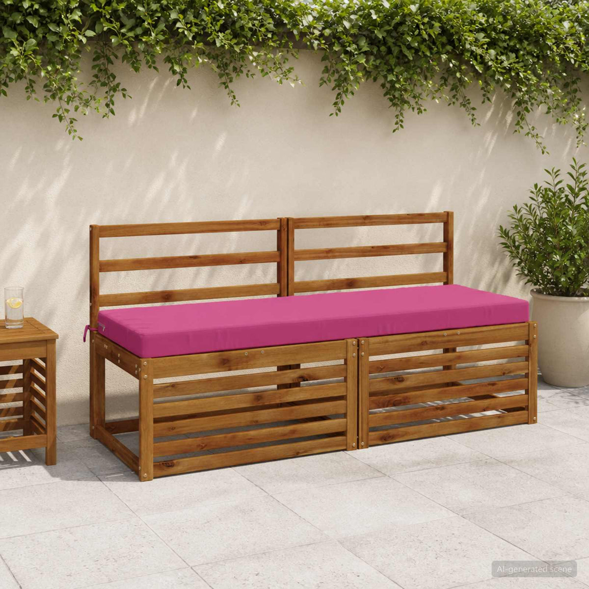 Bench Cushions SOEST 2 pcs 100% Polyester Pink 140 x 50 x 8 cm