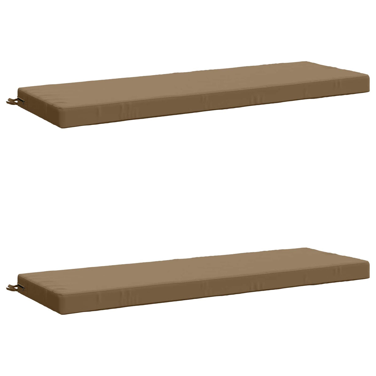 Bench Cushions SOEST 2 pcs 100% Polyester Taupe 140 x 50 x 8 cm