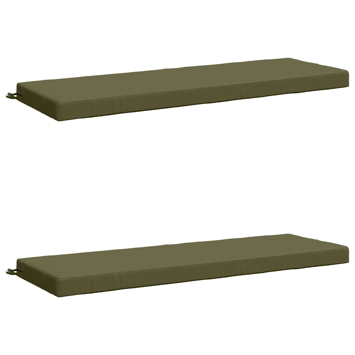 2-Piece Bench Cushions SOEST 2 pcs 100% Polyester Olive Green
