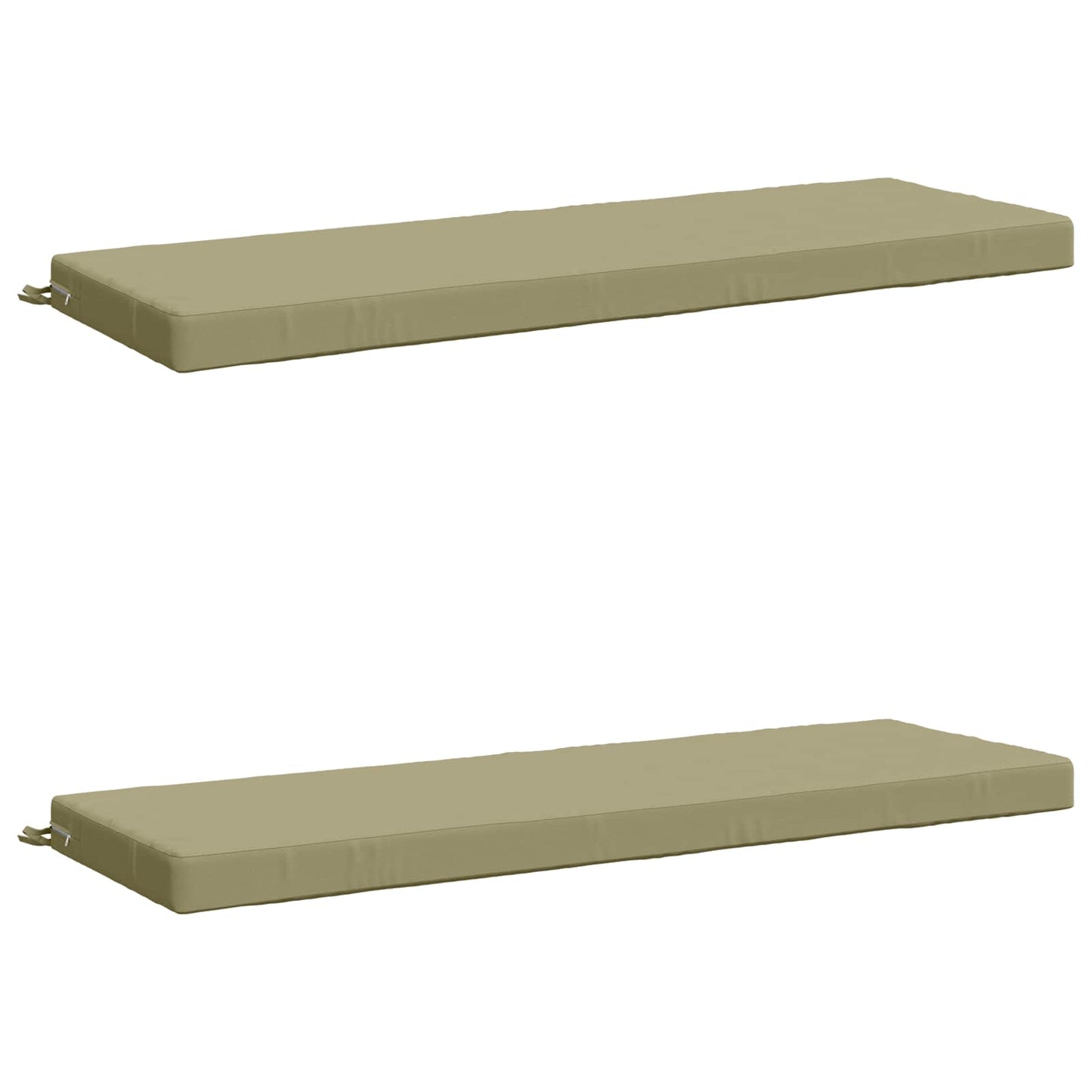2-Piece Bench Cushions SOEST 2 pcs 100% Polyester Light Green