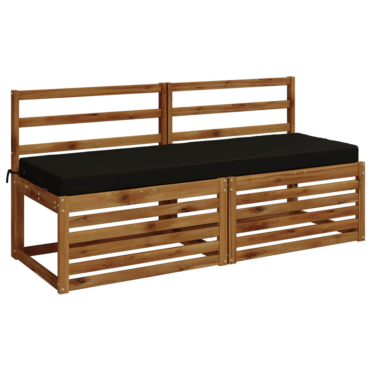Bench Cushions SOEST 2 pcs 100% Polyester Black 150 x 50 x 8 cm