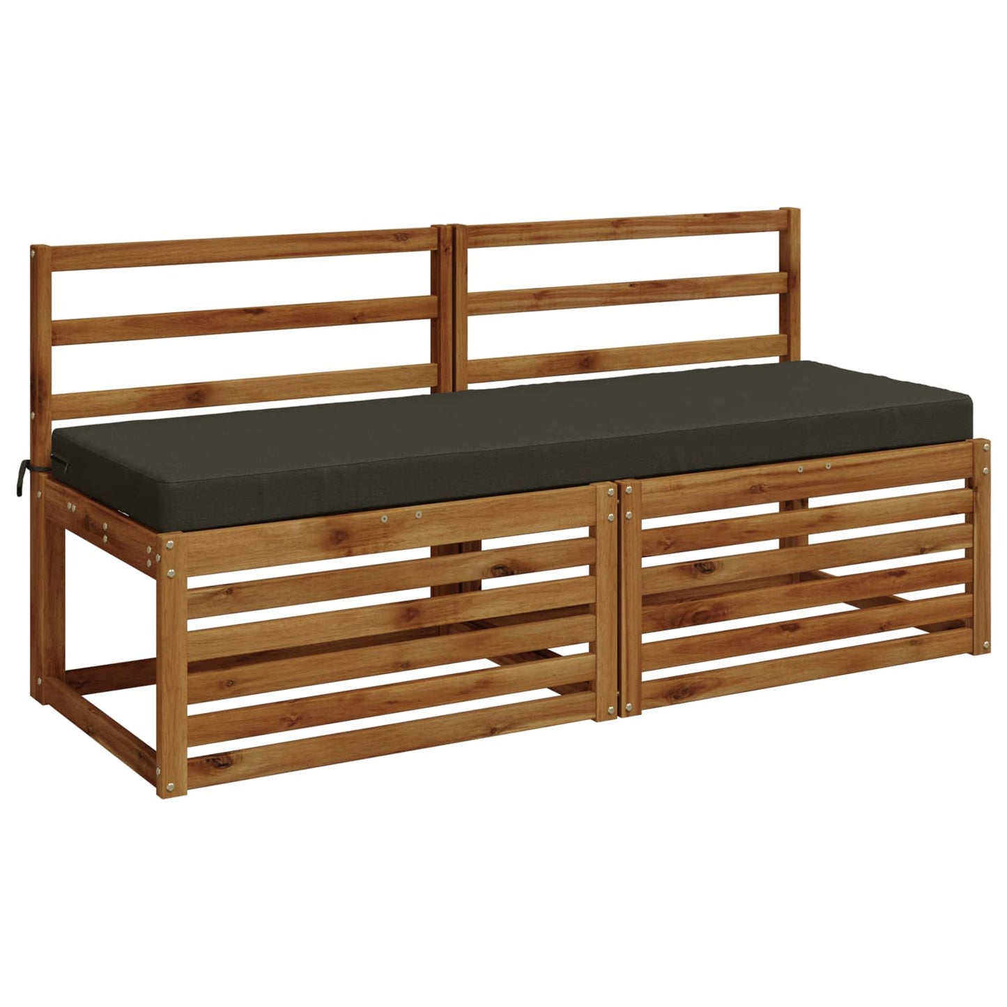 Bench Cushion SOEST 100% Polyester Anthracite 150 x 50 x 8 cm