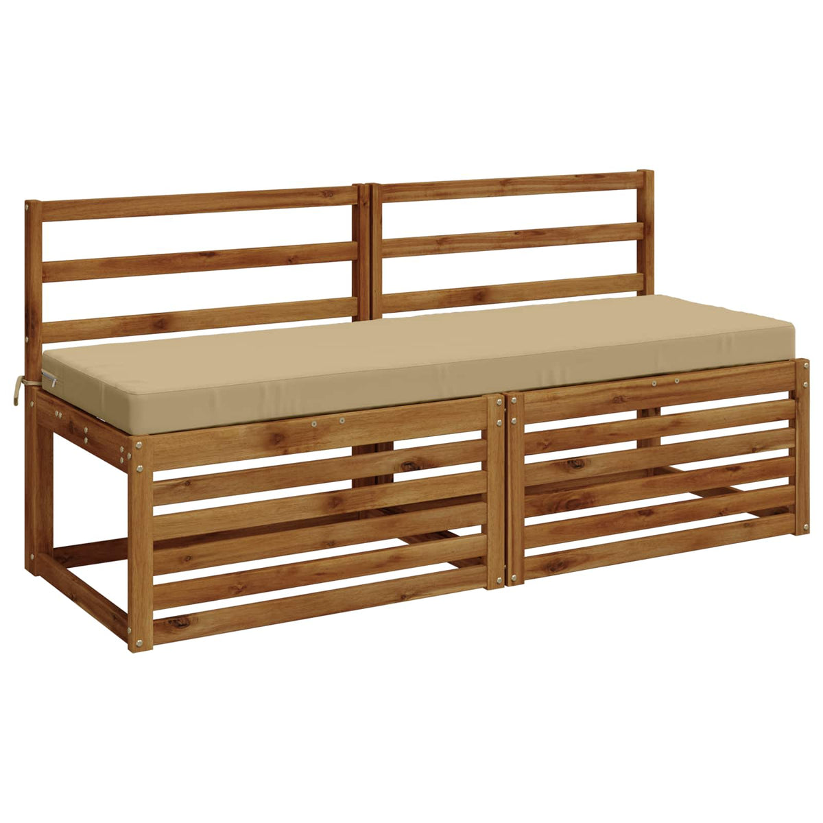 Bench Cushion SOEST 100% Polyester Beige 150 x 50 x 8 cm