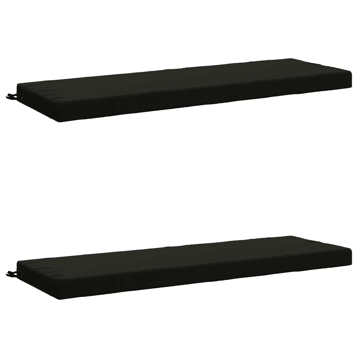 2-Piece Bench Cushions SOEST 2 pcs 100% Polyester Black