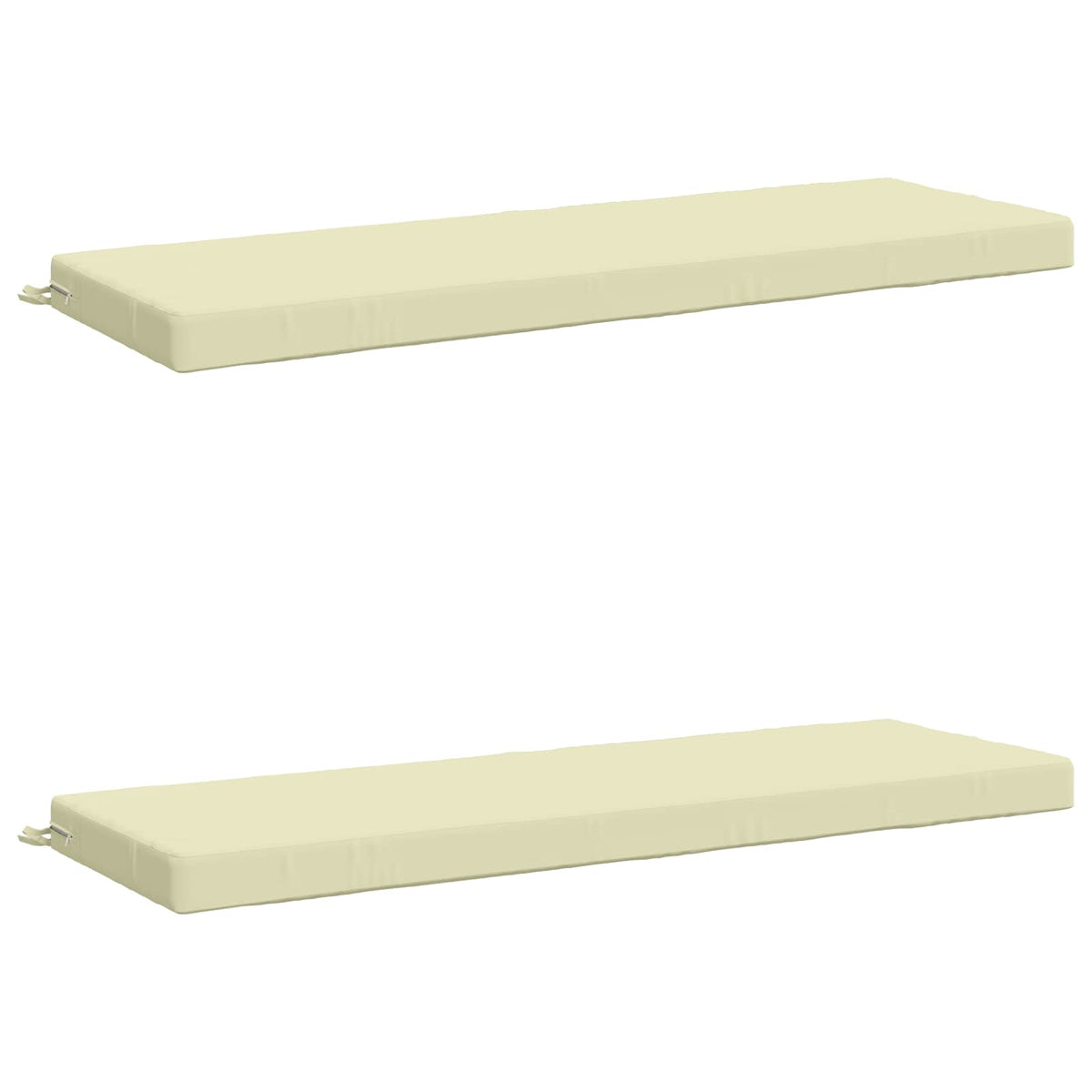 Bench Cushions SOEST 2 pcs 100% Polyester Cream 150 x 50 x 8 cm