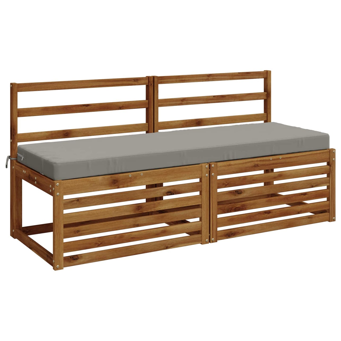 2-Piece Bench Cushions SOEST 2 pcs 100% Polyester Grey